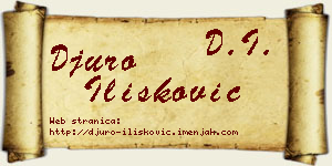 Đuro Ilišković vizit kartica